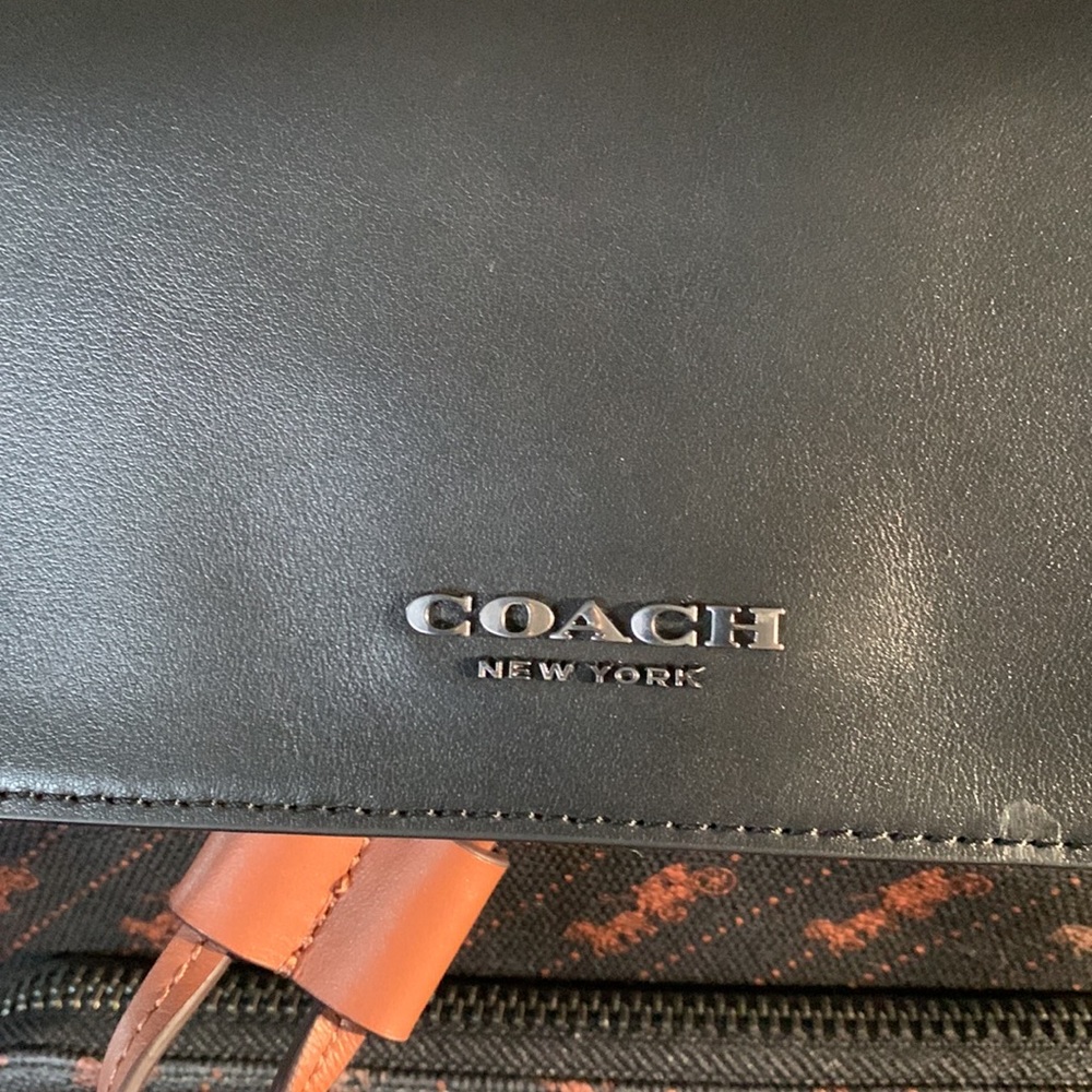 Authentic Coach genuine leather horses and Carriage backpack